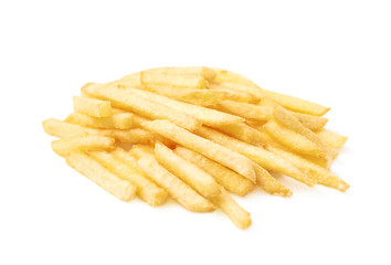 Pile of a french fries isolated