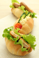 ロールパン　サンドイッチ
