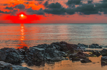 Рассвет на Черном море. 