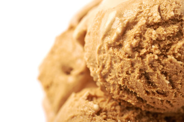 Pile of ice-cream balls isolated