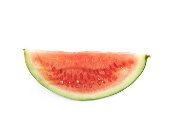 Single watermelon slice isolated