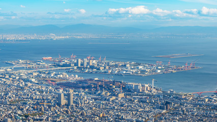 Aerial view of Kobe City,Japan
