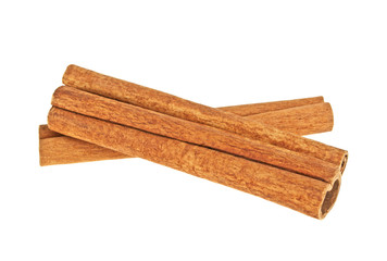 Cinnamon sticks isolated on white background