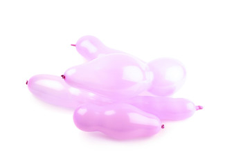 Pile of blown shaped balloons