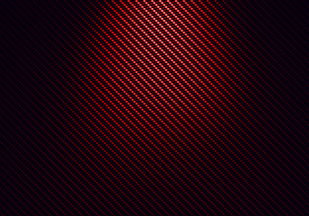 Abstract red carbon fiber textured material design - obrazy, fototapety, plakaty