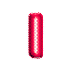 Balloon letter I 3D golden foil realistic alphabet