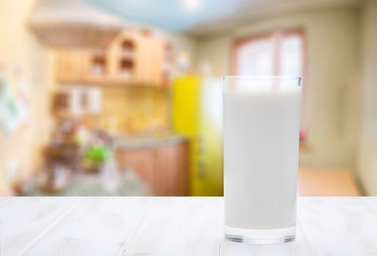 Milk on the kitchen table