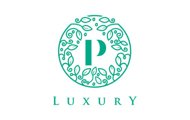 P Letter Logo Luxury.Beauty Cosmetics Logo