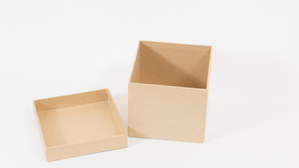 Brown box on white background