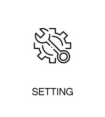 Setting flat icon