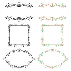 デザインフレームのイラストセット