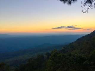 Sun rise Phu Kradueng National Park,Thailand