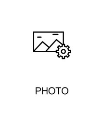 Fototapeta premium Photo flat icon