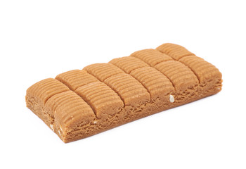 Toffee confection bar isolated
