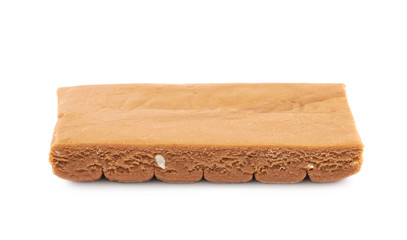 Toffee confection bar isolated