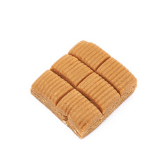 Toffee confection bar isolated