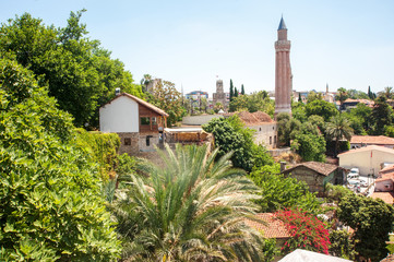 Naklejka premium Panoramic views of the roofs old town Antalya.