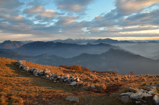 Alba sul monte linzone bergamo