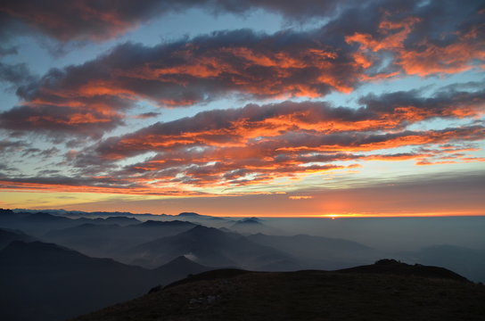Alba sul monte linzone bergamo