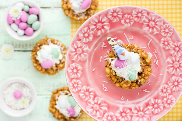 Easter bird nest cookie cake