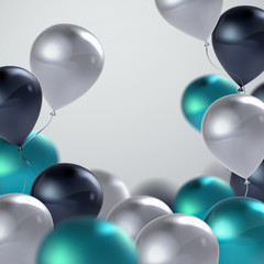 Vector realistic glossy balloons