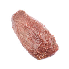 Single slice of beef meat isolated