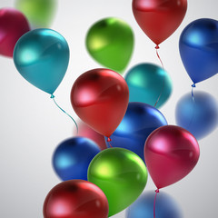 Vector realistic glossy balloons