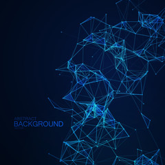 Plexus Lines And Particles Background.