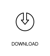 Download flat icon