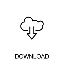 Download flat icon