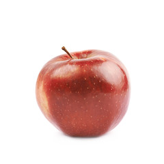 Single red ripe apple isolated