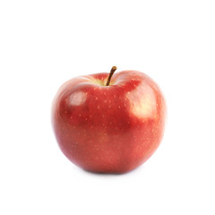 Single red ripe apple isolated