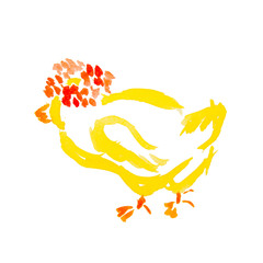 easter chick isolated