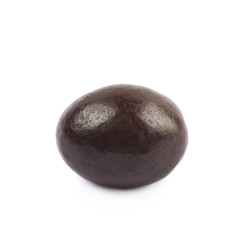 Single chocolate candy isolated