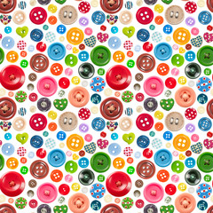 Seamless pattern with colorful buttons