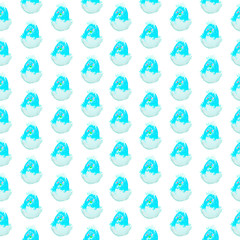 easter chick hatching pattern isolated