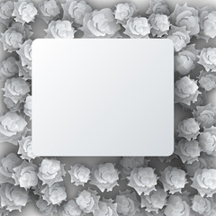 Paper flower origami vector