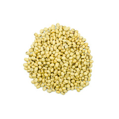 soy beans isolated on white background.