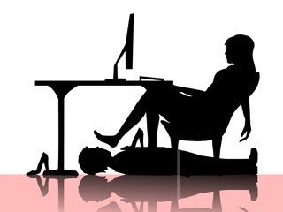 lazy and dominant business woman