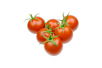 fresh cherry tomato isolated on white background