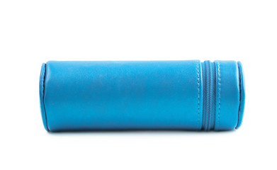 Cylindrical pencil case isolated