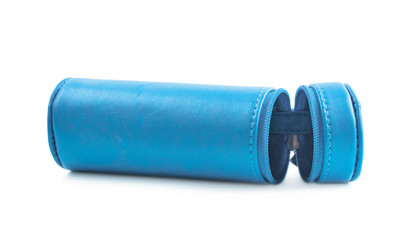 Cylindrical pencil case isolated