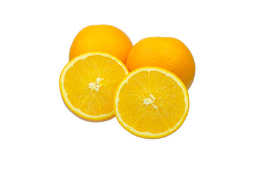 Fototapeta na wymiar navel oranges on white background