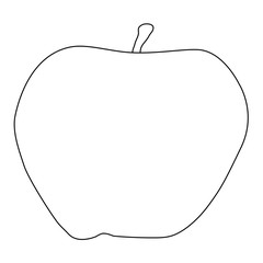 Apple Outline Drawing