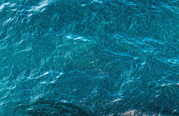 Turquoise ocean water waves background