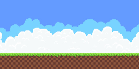Pixel Game Background - 135904506