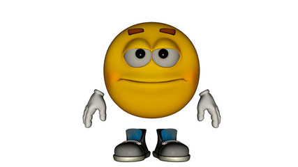 one yellow smile guy with the face and boots. Stay