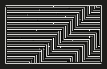 Large Vector Horizontal Maze on Black Background 3