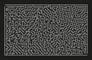 Large Vector Horizontal Maze on Black Background 9