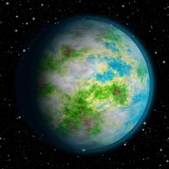 Realistic earth like planet texture